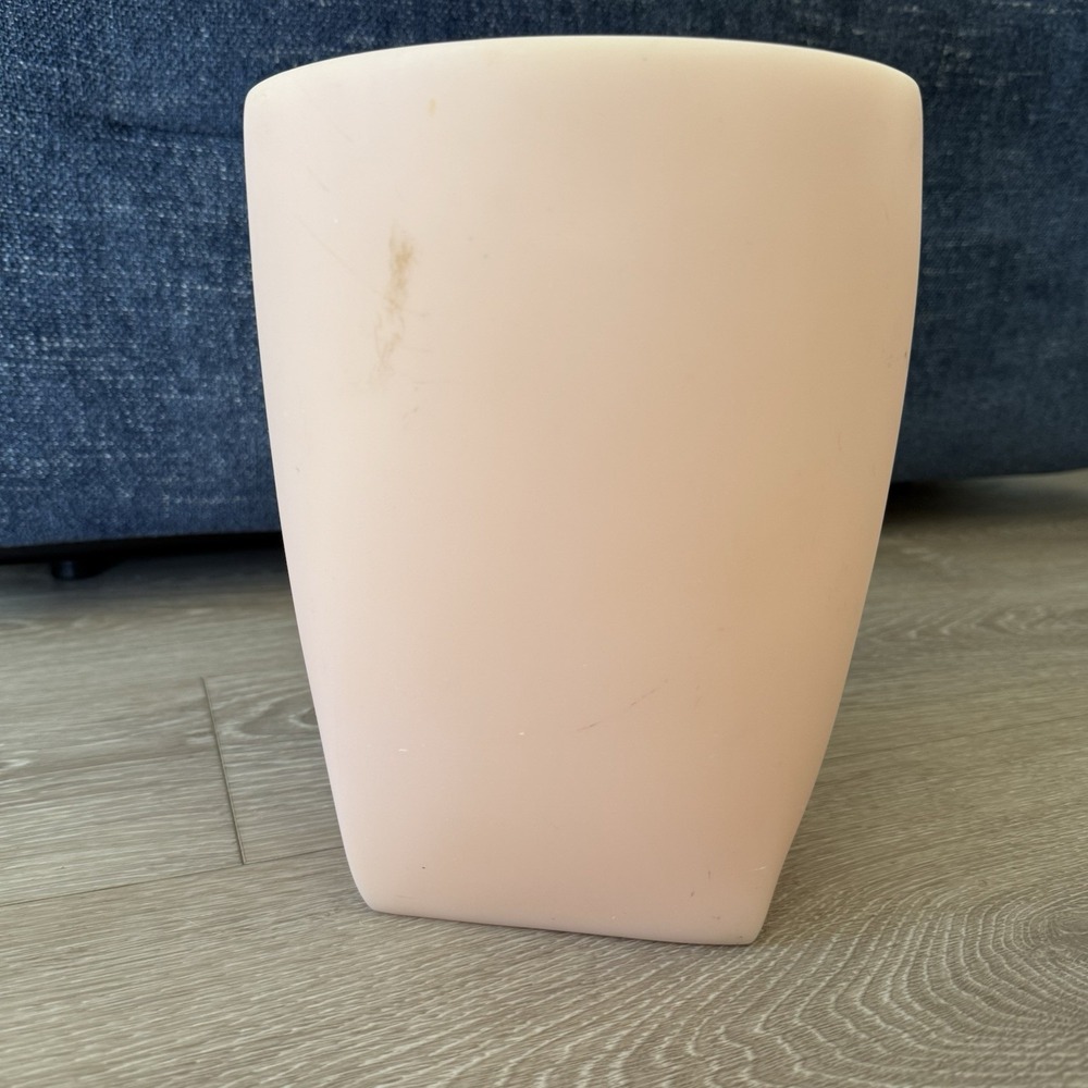 VTG RH Restoration Hardware HEAVY Mini Trash Can Planter Bucket Pink MCM - Picture 3 of 12